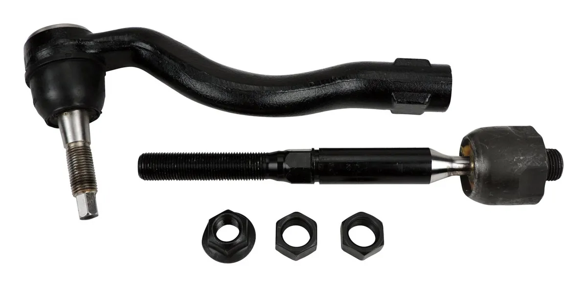 Tie Rod End Kit; Front; Left; Steel; Rubber; Inner/Outer; Incl. Inner/Outer Tie Rods and Mounting Hardware; product image
