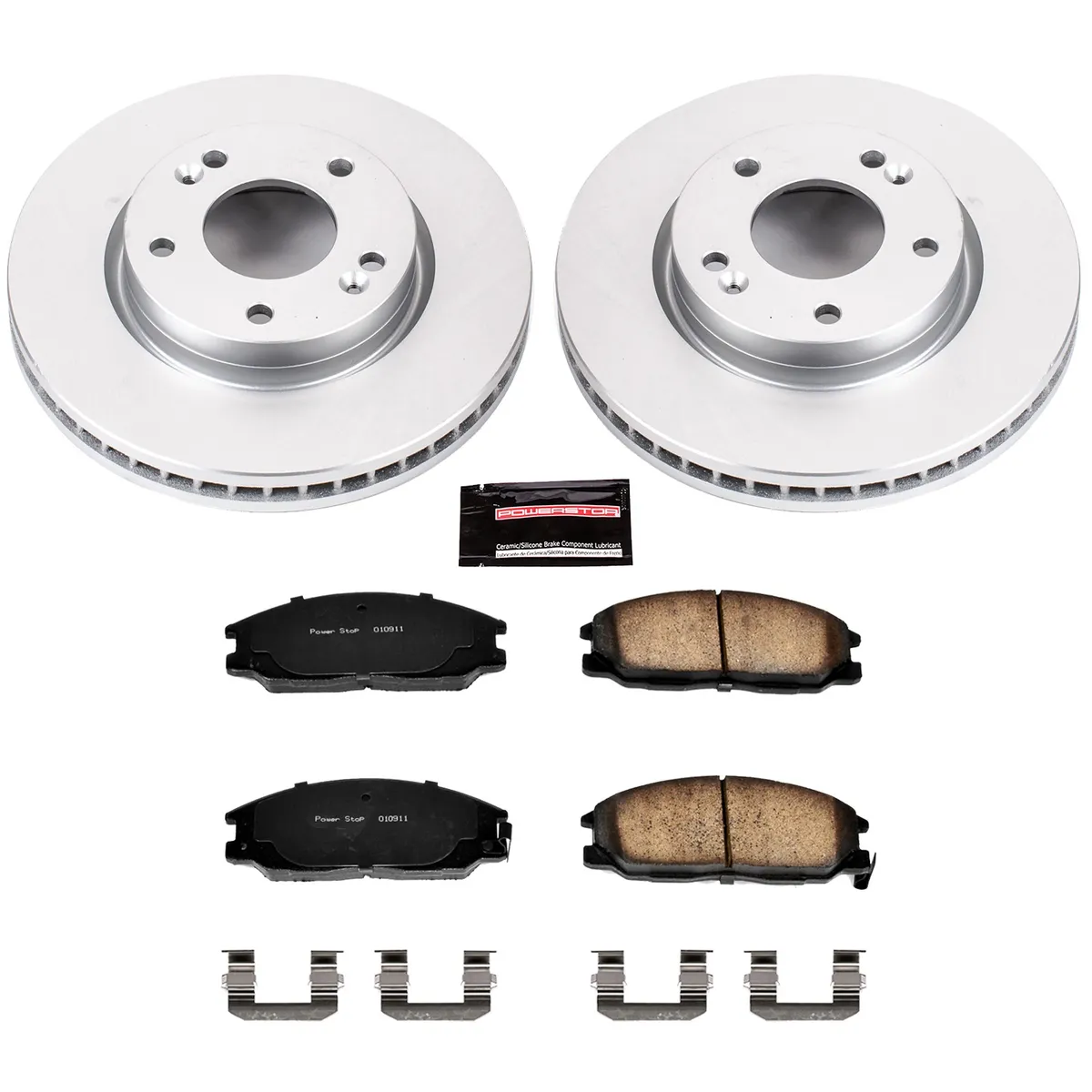 Z17 Geomet Coated Rotor Kit: Genuine Geomet Fully Coated Rotors; Ceramic Pads W/Hardware product image