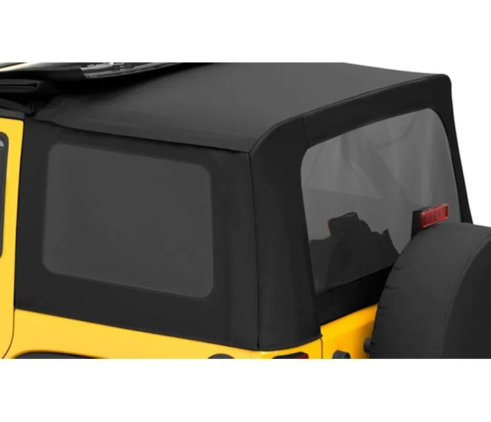 Window Replacement Set For Jeep 2011-2018 Wrangler JK 4 Door Fits Sailcloth Replace-A-Top 79147, Supertop 54723, Factory Soft Top Black Diamond Sailcloth Bestop product image