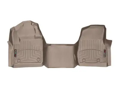 Weathertech Front FloorLiner Tan 2017 Ford F-250F-350F-450F-550 Regular Cab No floor shifter