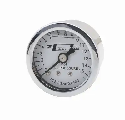 Mr Gasket Liquid Filled Pressure Gauge 0-15lb