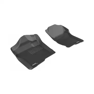3D MAXpider Chevrolet Silverado 1500 2500hd 3500hd Regular Cab Gmc Sierra 1500 2500hd 3500hd Regular Cab 2014-2018 Kagu Black r1 2 Pcs