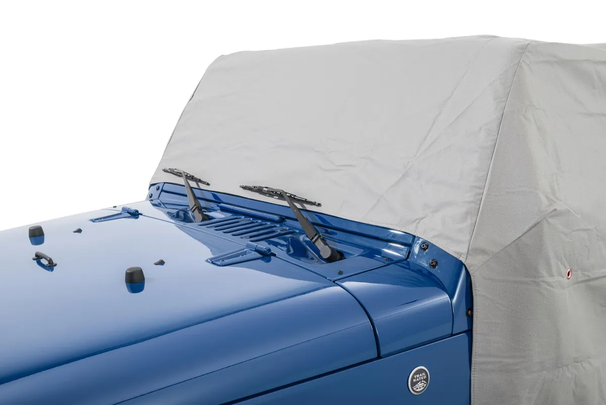 Jeep JK Full Door Cab Cover For 07-18 Jeep JK Wrangler 4 Door Gray Denim MasterTop product image