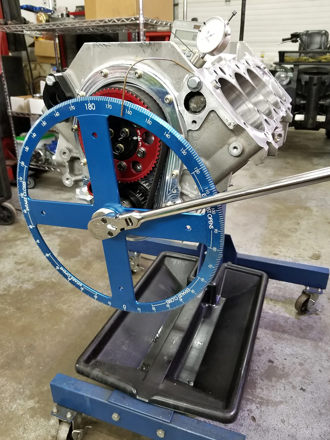 Camshaft Degree Wheel Pro 16 Inch Diameter Blue Anodized White Numbers Billet Aluminum Proform product image