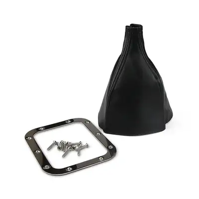 Lokar Rectangular Floor Mount Shifter Boot Kit; Incl. Boot/Stainless Screws/Stainless Boot Ring;