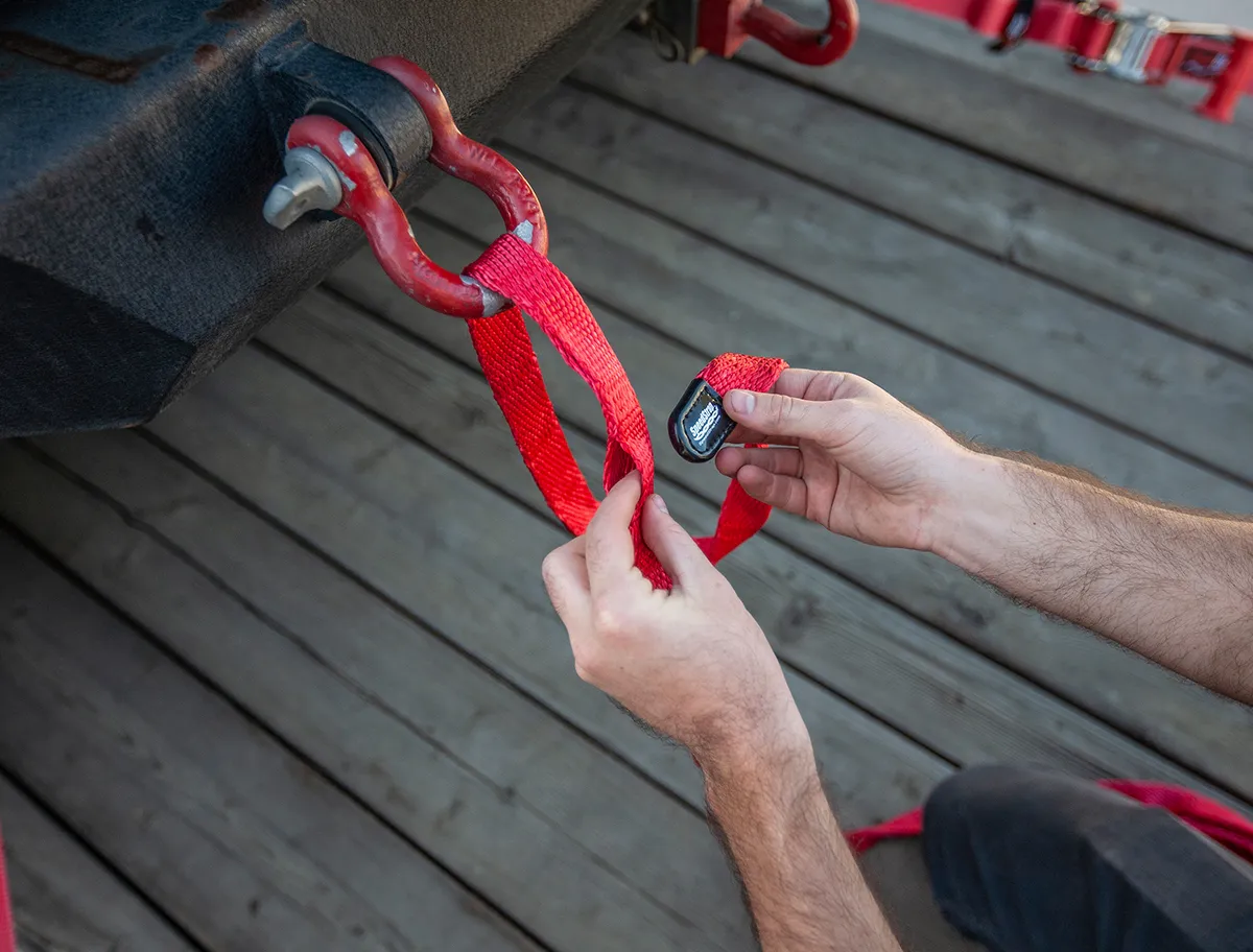 SpeedStrap SuperStrap 30ft x 1in Weavable Recovery Strap, Red  - 10,000lb Max Capacity product image
