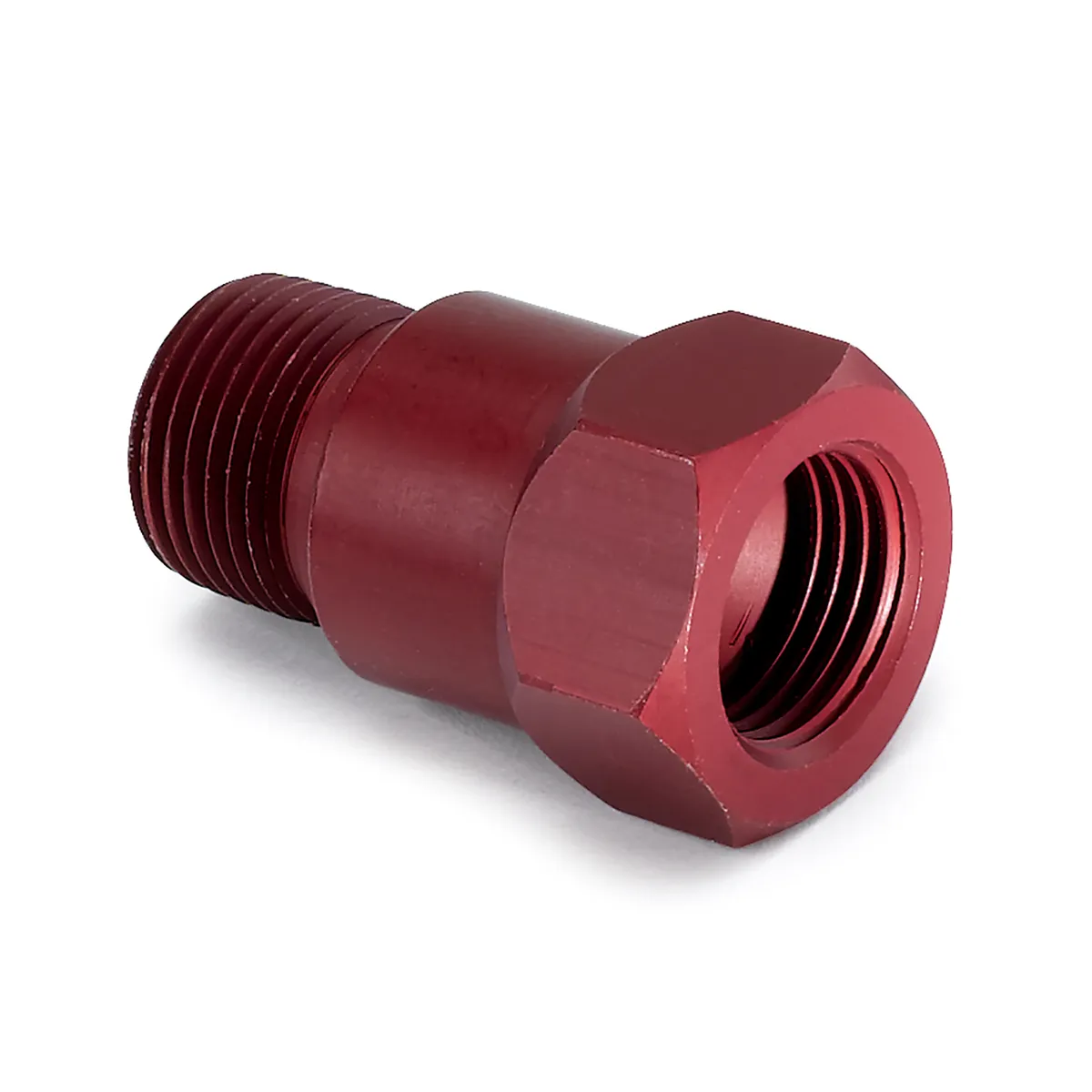 Autometer 2272 Fitting, Adapter, 3/8 Npt Male, Aluminum, Red, For Mech. Temp. Gauge product image