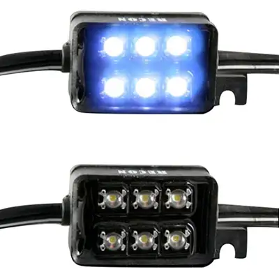 Recon Accessories 4 Foot Universal Bed Rail Cargo Area Rock Crawler LED Light Kit 2-Piece Set Mounts Under Passenger and Drivers Side