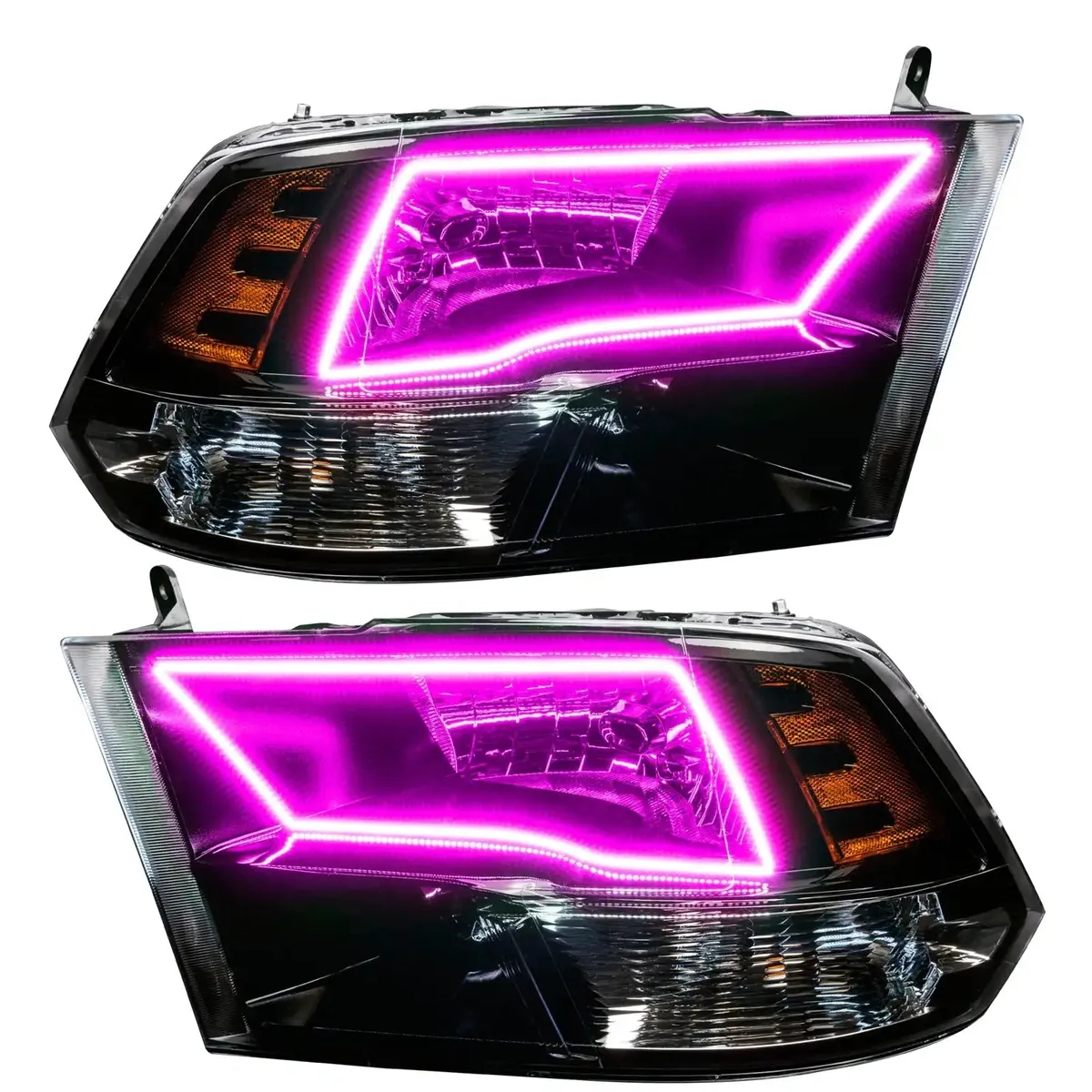 Oracle Lighting 2009-2018 RAM 1500 Sport Pre-Assembled ColorShift W Switchback Halo Heaqdlights - Black Housing product image