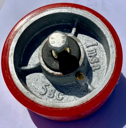 Ultra Fab Products Ultra Swivel Skid Wheel 5 in For Class Csilver And Red