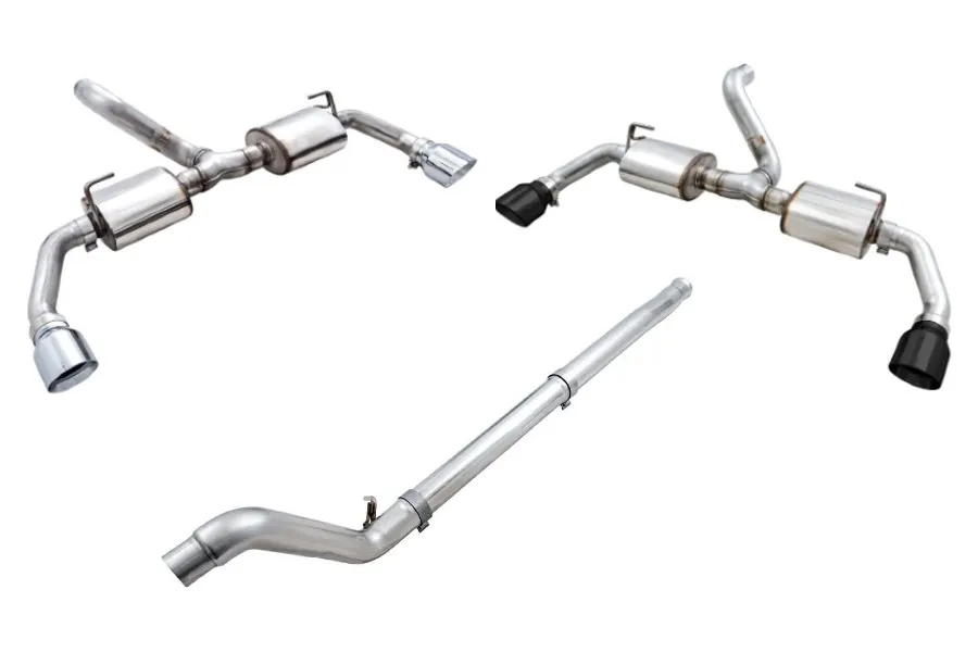 AWE Tuning AWE Tread Edition Axle-Back Exhaust w/ Non-Resonated Mid Pipe Package - JL 2.0L