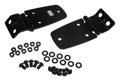 Crown Automotive Jeep Replacement RT Off-Road - Metal Black Hood Hinge Set