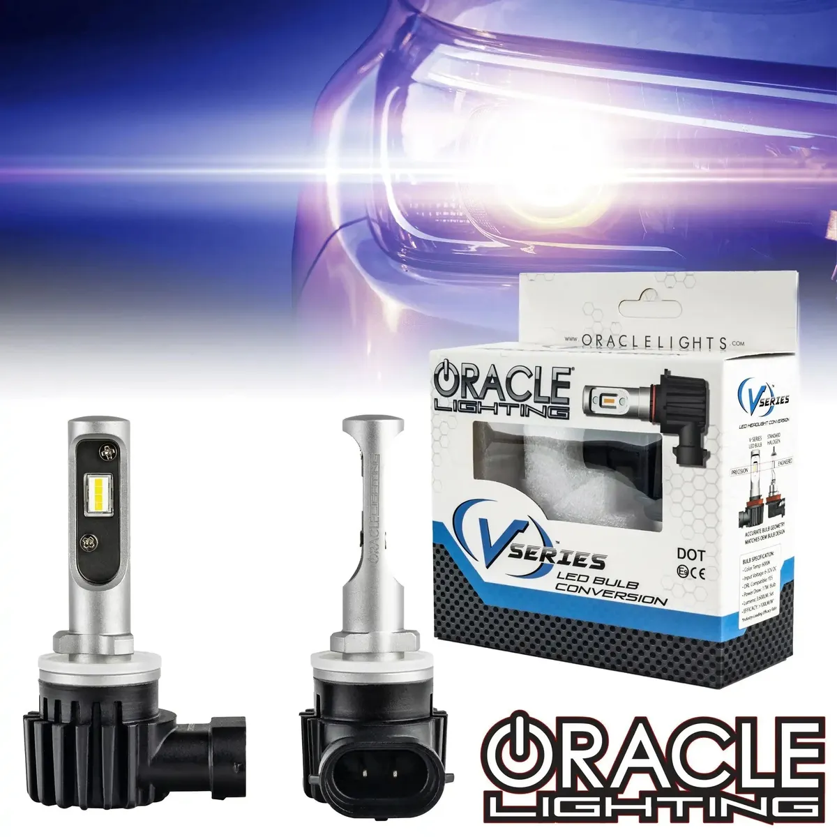 Oracle Lighting V5237-001 880/881/H27 VSeries LED Headlight Bulb Conversion Kit, 6000K product image