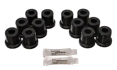 Energy Suspension Front/Rear Leaf Spring Bushing Set W/Complete Shackle Setblkperformance Polyurethane