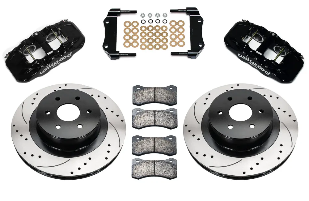 Wilwood AERO4 RearTruck Kit 14.25in Drill Red 1999-2010 GM 1500-SUV 2 Piston OE Caliper product image