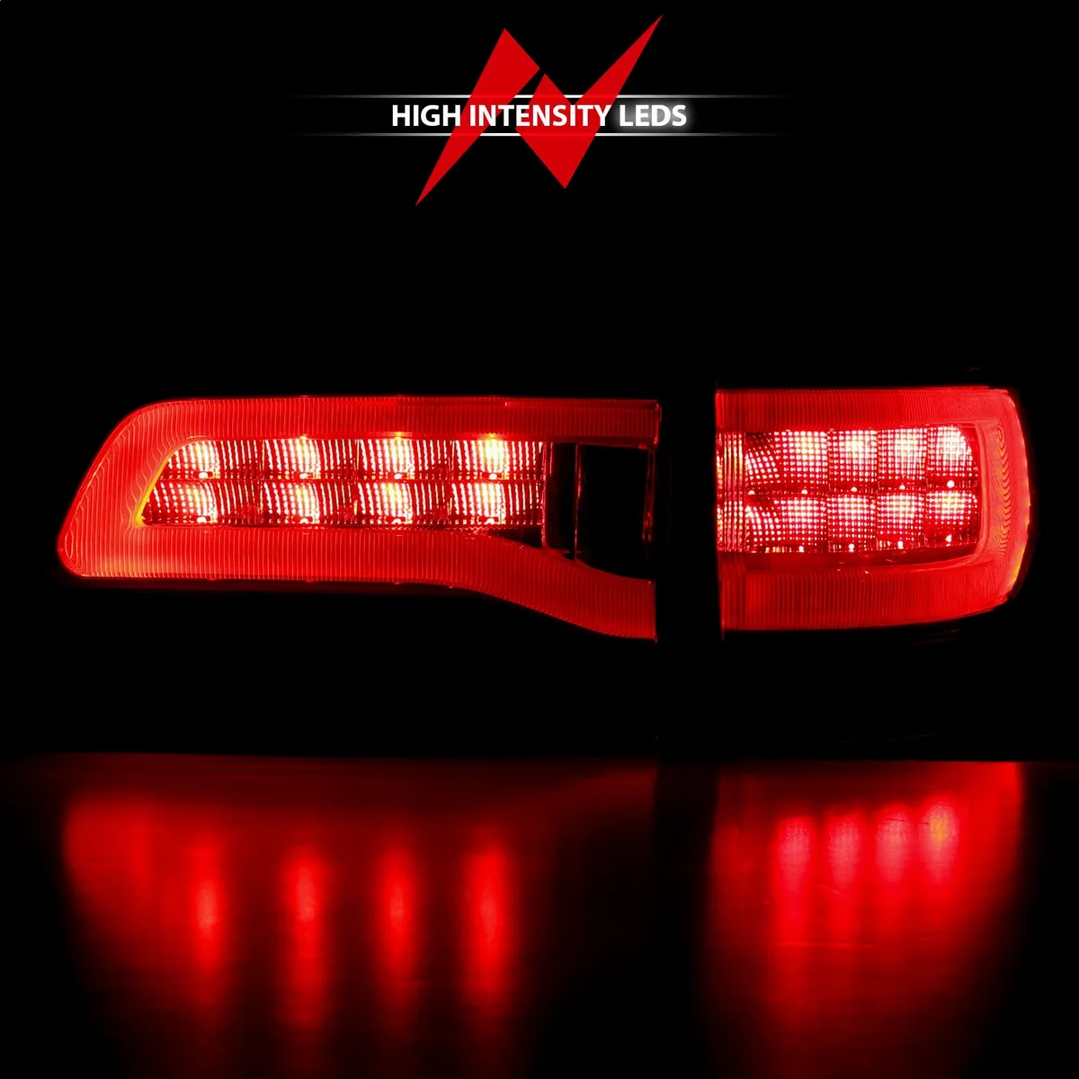 Jeep Grand Cherokee 14-22 LED Tail Light Red/Smoke Lens Black Trim (4pcs) product image