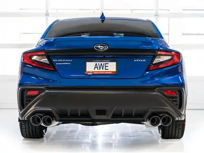AWE Tuning AWE Touring Edition Axleback Exhaust for VB Subaru WRX - Diamond Black Tips 3015-43424