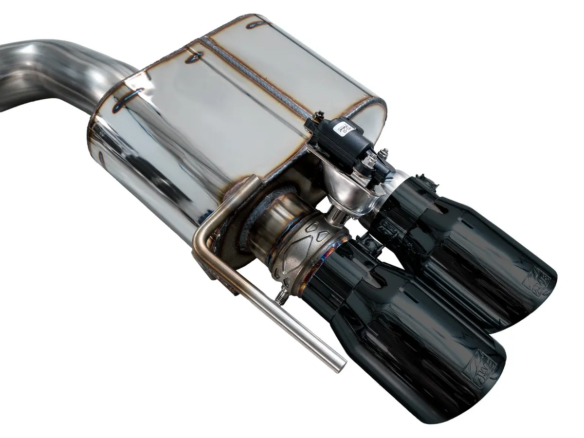 AWE Touring Edition Cat-back Exhaust for the '18-'23 S550 Mustang GT - Quad Chrome Silver Tips product image