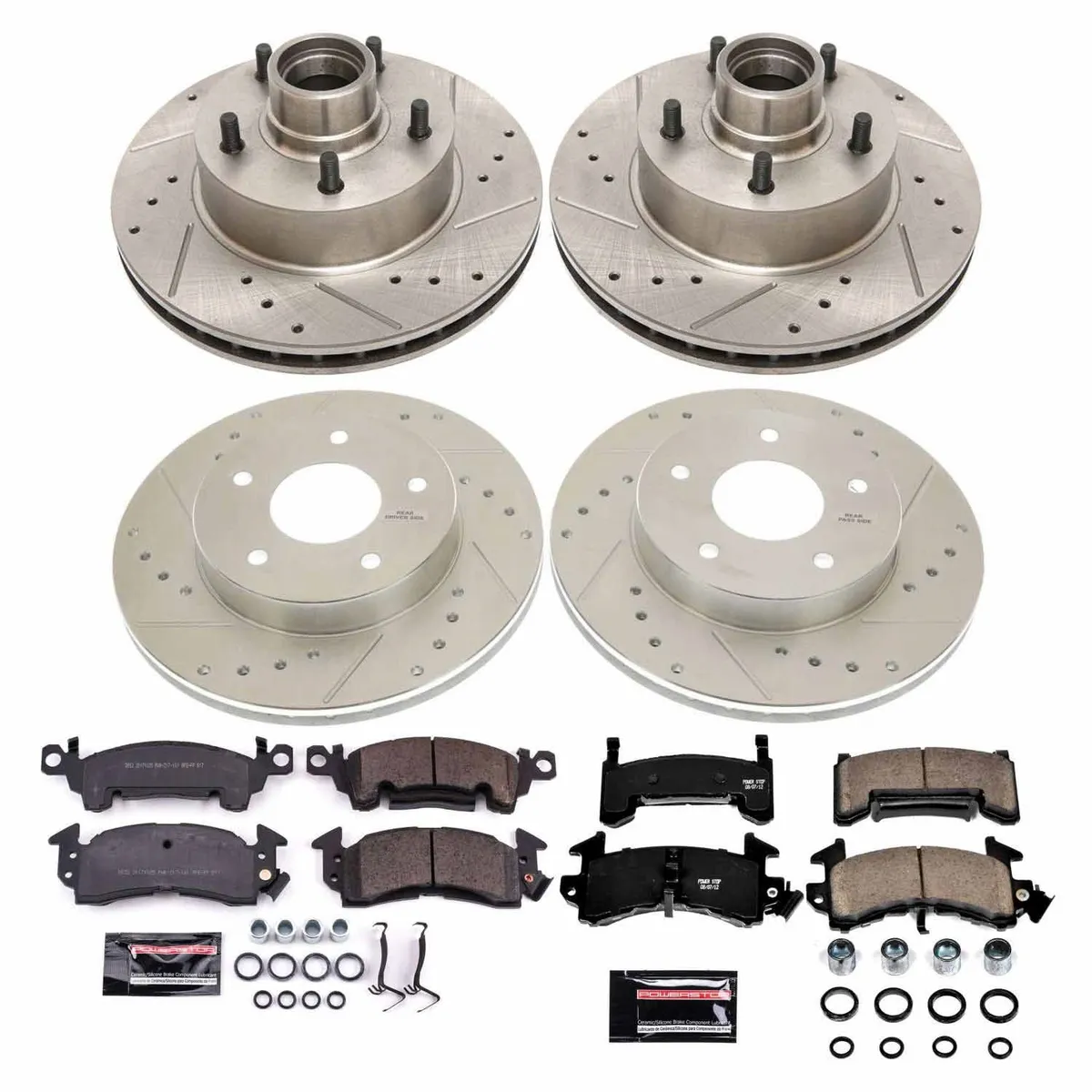Z23 Evolution Sport Upgrade Kit: Drilled/Slotted Rotors; Carbon-Fiber Ceramic Pads W/Hardware product image