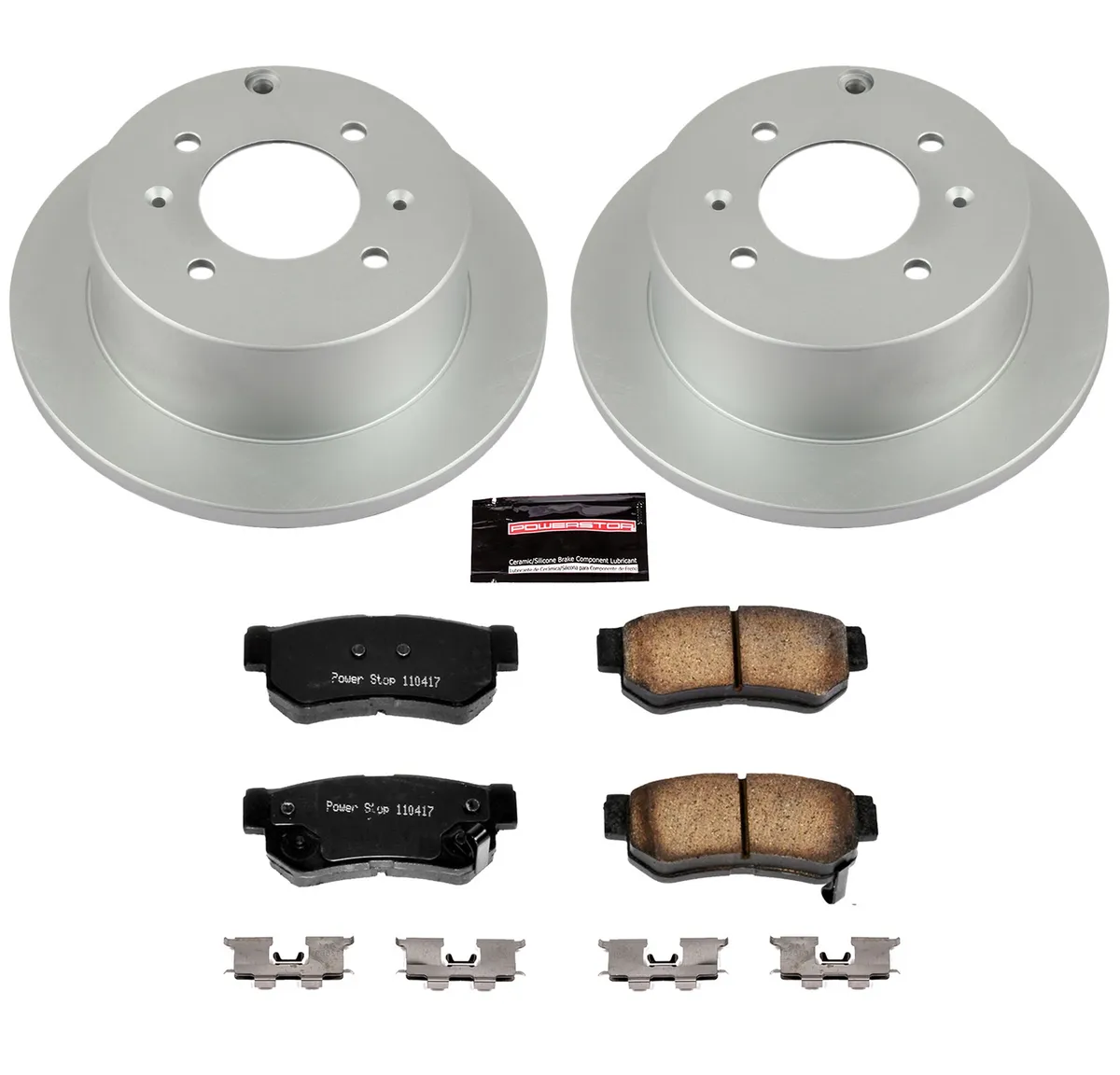 Z17 Geomet Coated Rotor Kit: Genuine Geomet Fully Coated Rotors; Ceramic Pads W/Hardware product image