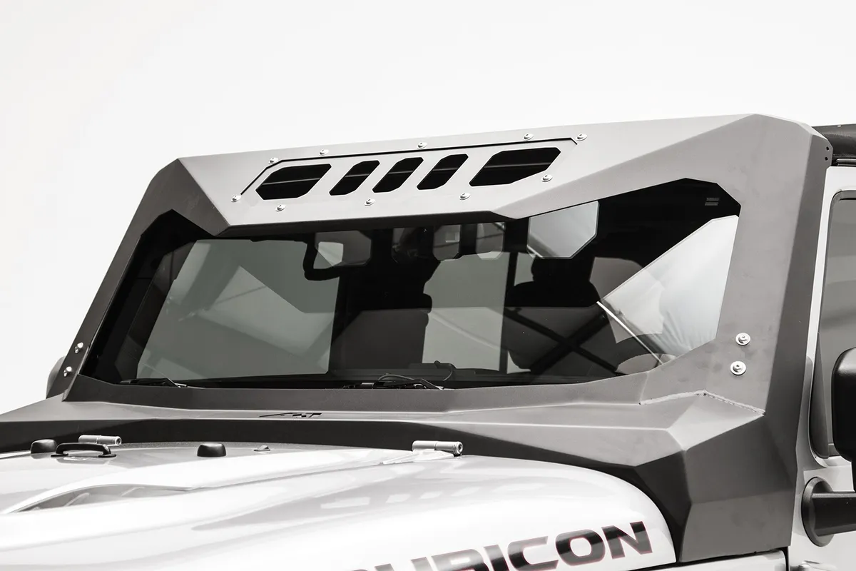 ViCowl; Combines Roof Visor And Cowl; 2 Stage Matte Black Powdercoat; product image