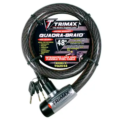 Trimax Trimaflex Integrated Keyed Cable Lock 4ft l x 25mm