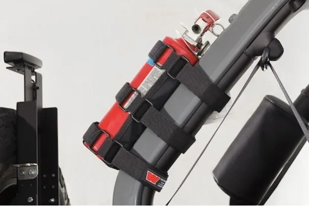 WARN - This Standard Roll Bar Fire Extinguisher Holder holds 1 to 5 pound fire extinguishers. It easily mounts to a roll bar using three Velcro straps. Made product image
