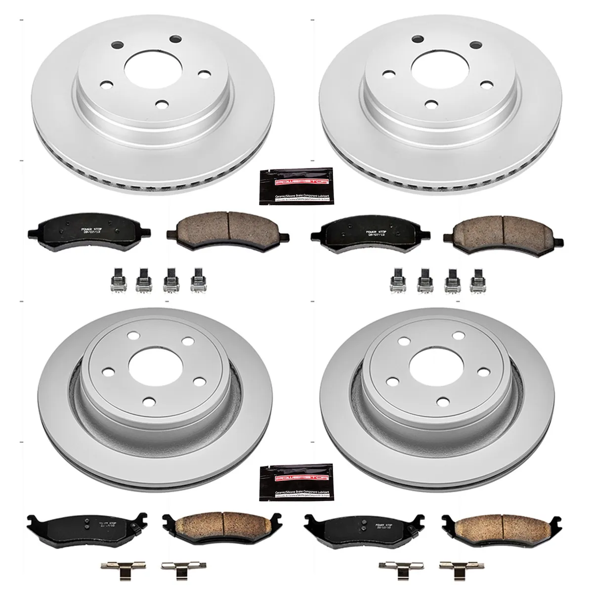 Z17 Geomet Coated Rotor Kit: Genuine Geomet Fully Coated Rotors; Ceramic Pads W/Hardware product image