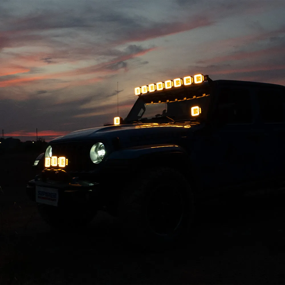 5 Inch LED Pod Lights White + Amber Dual-Mode for Jeep Wrangler JL/ Gladiator JT product image