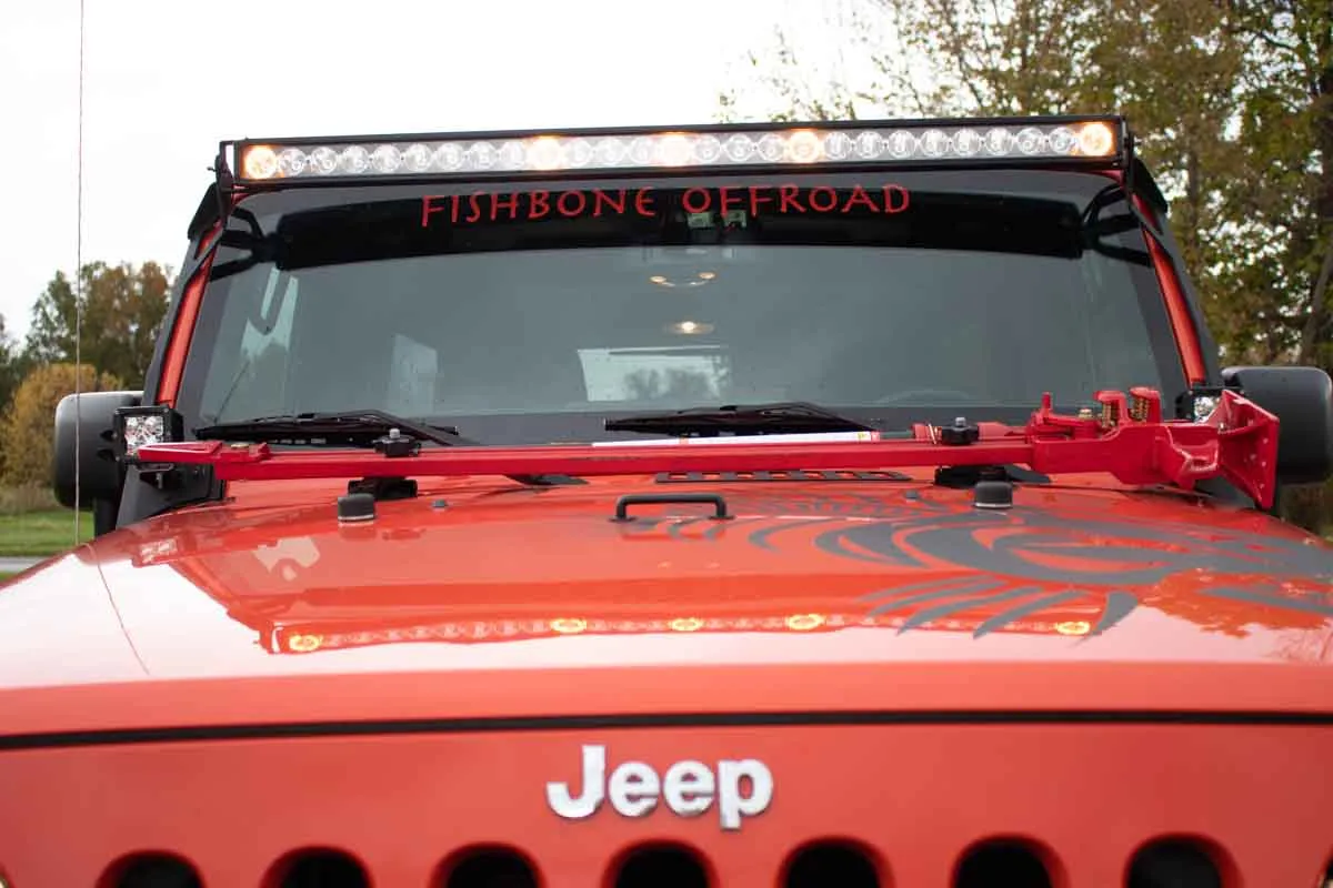 Fishbone Offroad Hi-Lift Jack Hood Mount for 2007 & Up Jeep Wrangler/Gladiator FB31317 product image
