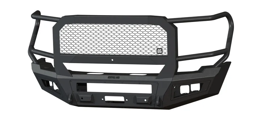 A2 Front Bumper Extreme For 2024-2026 Sierra 2500/3500 HD Sensor Cutouts With Mesh Grill With Camera Harness Texture Black Powdercoat Bodyguard Bumpers product image