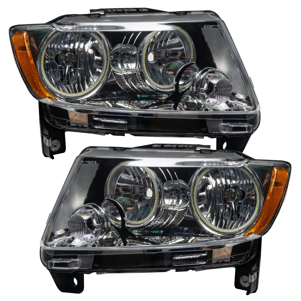ORACLE Lighting 2011-2013 Jeep Grand Cherokee Non-HID Pre-Assembled LED Halo Headlights - Chrome Housing product image