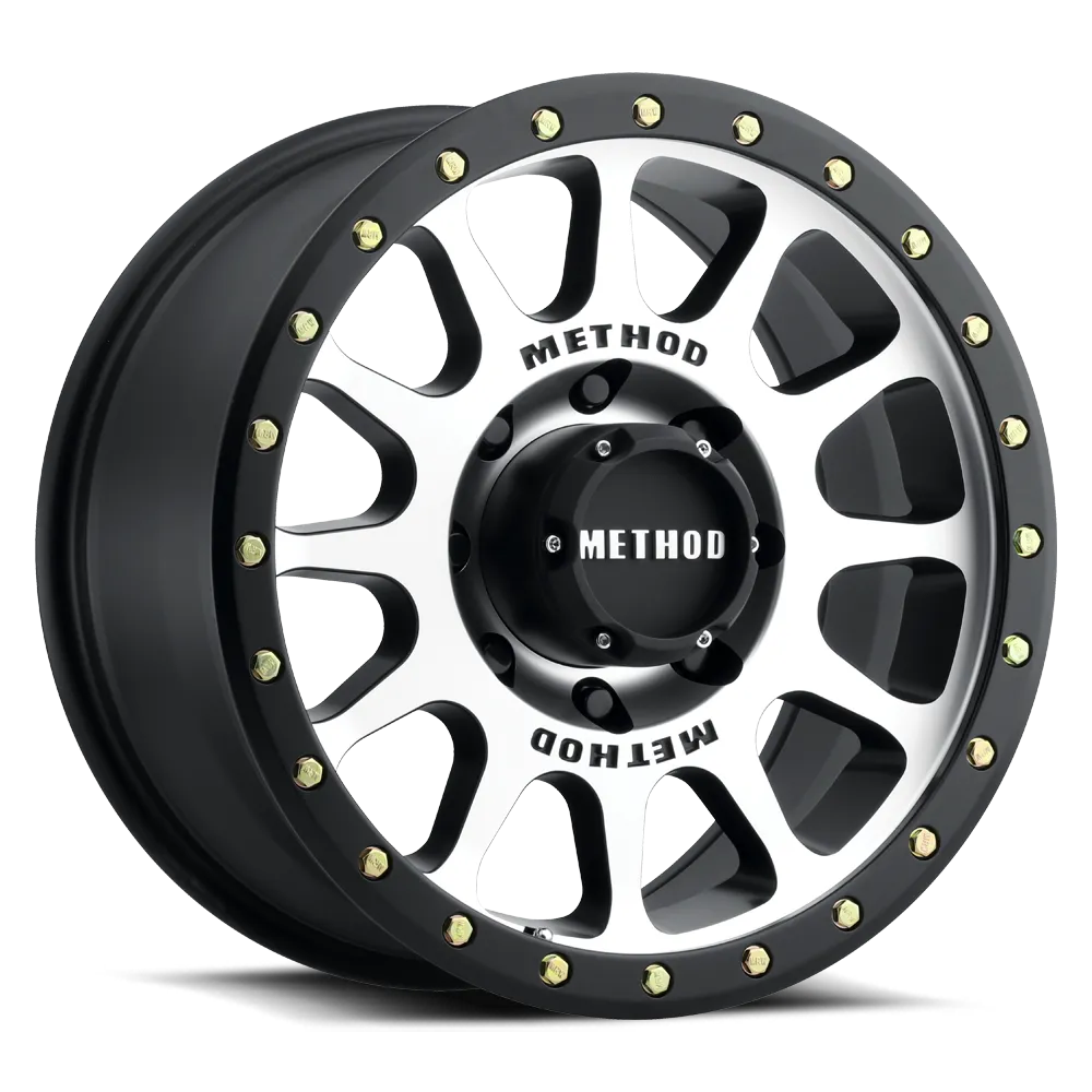 Method Race Wheels Aluminum Wheels 18x9 NV MR305 Bolt Pattern 6 On 139.7 Offset 18 Lip Size 1.38 Black BM Machined Face-Black Street Loc Method
