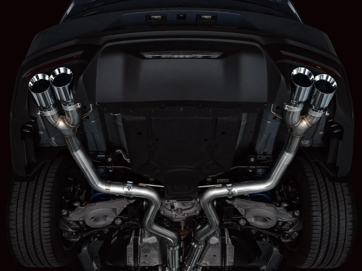 AWE SwitchPath™ Exhaust for S650 Ford Mustang GT Fastback - Quad Chrome Silver Tips product image