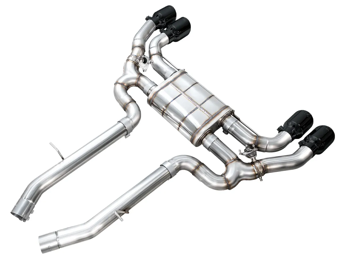 AWE Valved SwitchPath Axleback Exhaust for BMW F97 X3 M / F98 X4 M - Diamond Black Tips - 3025-43301 product image
