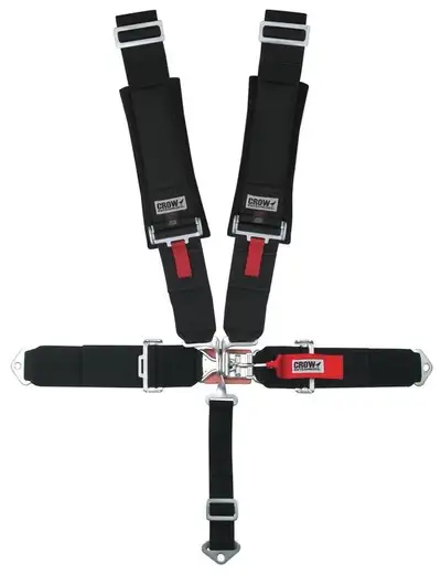 crow safety 2X2 5-Way Latch & Link Harness BI/W/A Lap Belt