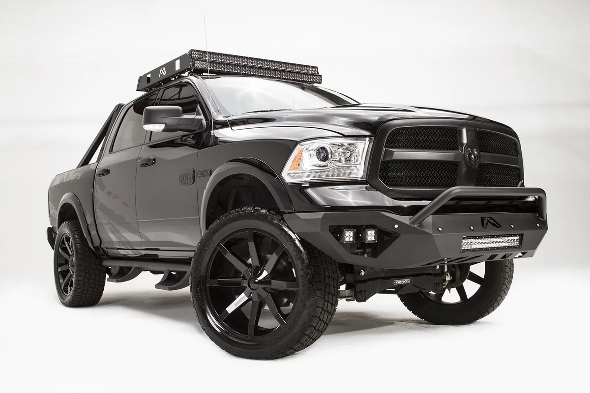 1318 RAM 1500 Vengeance Front Sensor Bumper w/ Prerunner Guard Matte Black product image