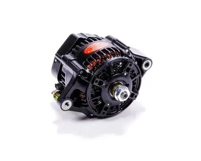 Power Master Racing Alternator; 118mm; Denso Style; 150 Amp; 60 Idle; 16 Volt; w/o Pulley; Black;