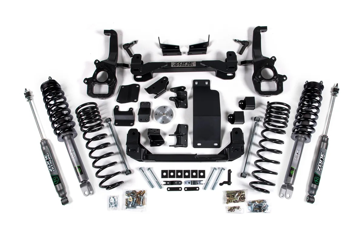 20-23 RAM 1500 4WD 6 Inch Front 5 Inch Rear Lift Kit With OE 22in Wheels Fox Shocks Zone Offroad product image