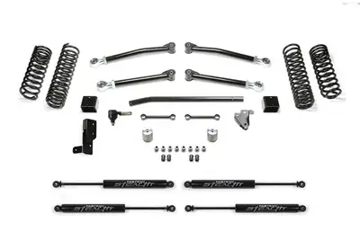 Fabtech Trail Lift System; 3 in. w/Stealth Shocks; w/Drag Link Kit;