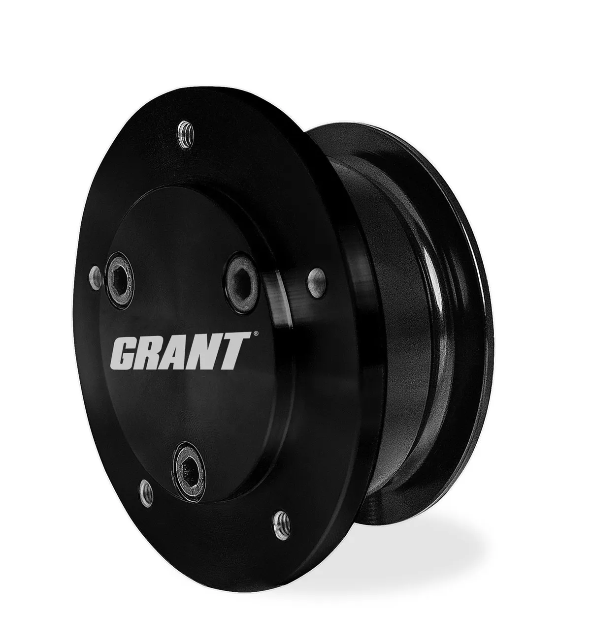 Grant Quick Release Hub; Black; Pinless; GM Splined Shaft; 5 Bolt Pattern Wheel;