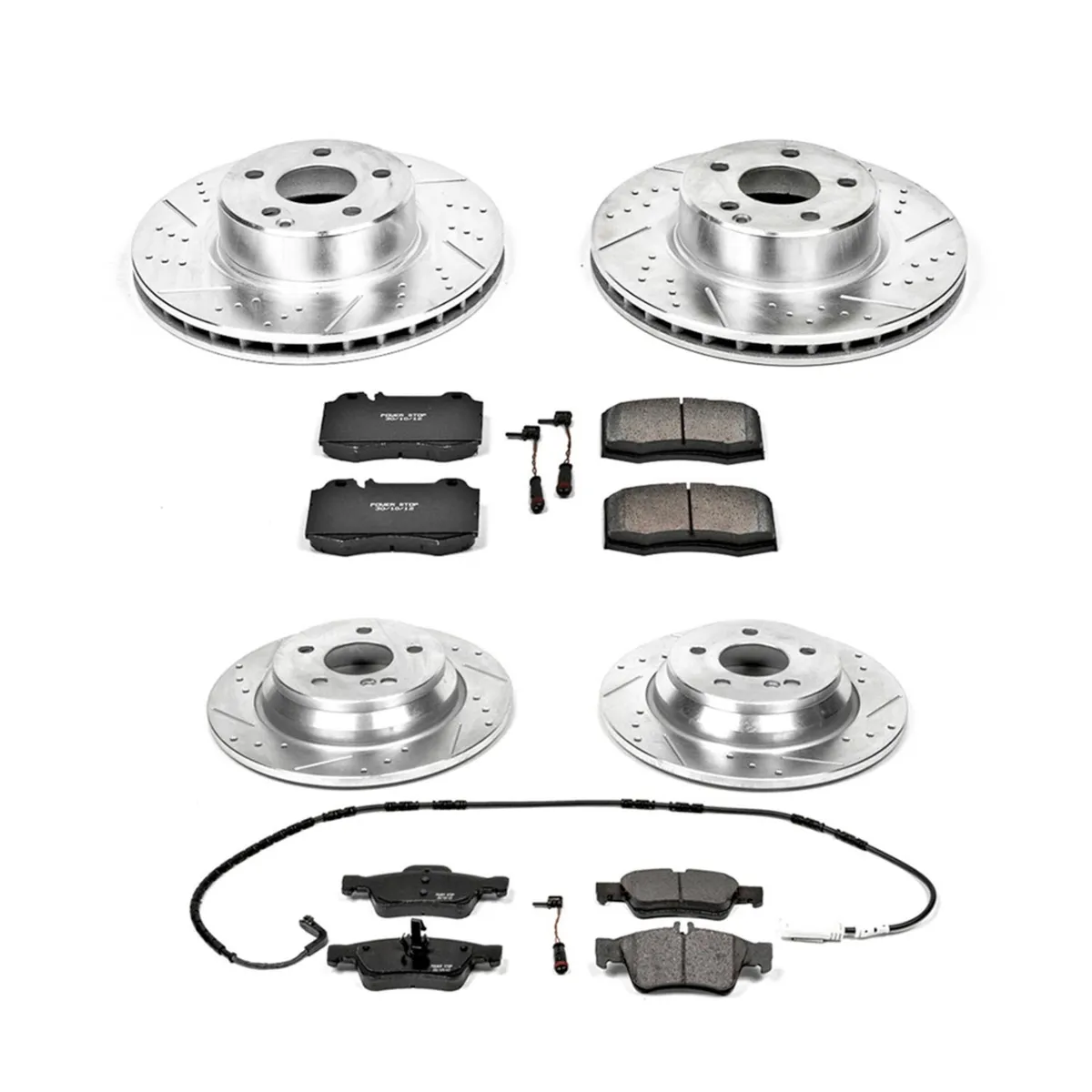 Z23 Evolution Sport Upgrade Kit: Drilled/Slotted Rotors; Carbon-Fiber Ceramic Pads W/Hardware; Pad Sensors product image