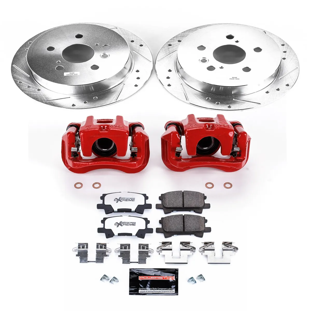 Z36 Truck/Tow Upgrade Kit: Drilled/Slotted Rotors; Carbon-Fiber Ceramic Pads; Powder Coated Calipers product image