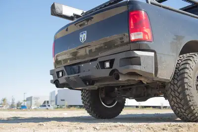 Body Armor 2009-2018 Dodge RAM 1500 Eco Series Rear Bumper Fits Dual Rear Exhaust Only