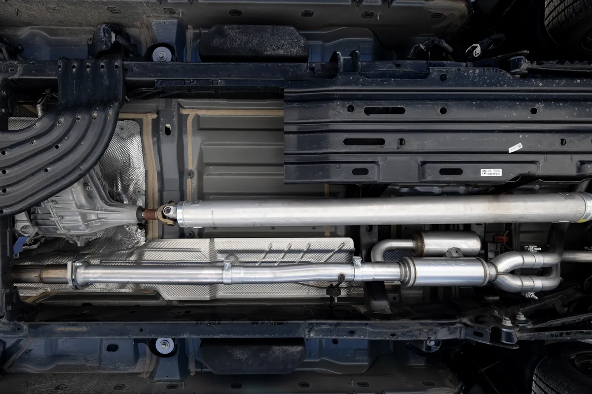 2025-Up Ram 1500 3.0L SST SO Armor Pro 3 inch Cat-back 2.5 Inch Dual Split Rear Exhaust with Polished Tips MBRP product image