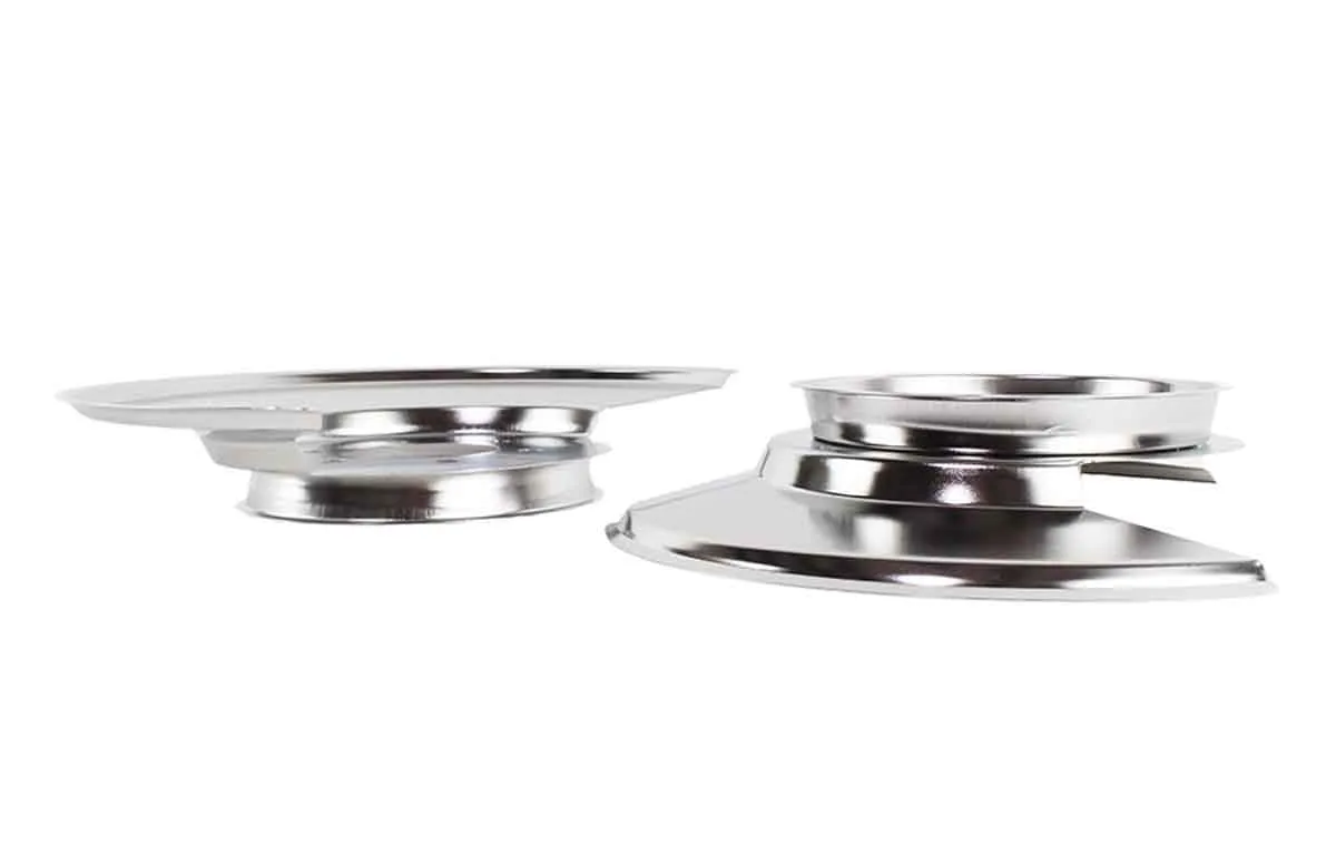 Jeep CJ Disc Brake Dust Cover Pair 76-78 CJ Polished Silver Kentrol product image