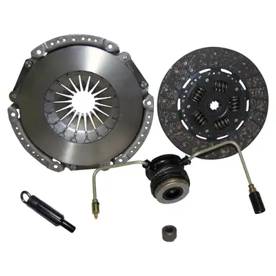 Crown Automotive Jeep Replacement 1989-1990 XJ Cherokee MJ Comanche w/ 4.0L Engine;1989-1990 YJ Wrangler w/ 4.2L Engine;w/ AX15 Transmission; Includes Cover Assembly Disc Clutch Control Kit Pilot Bearing & Alignment Tool