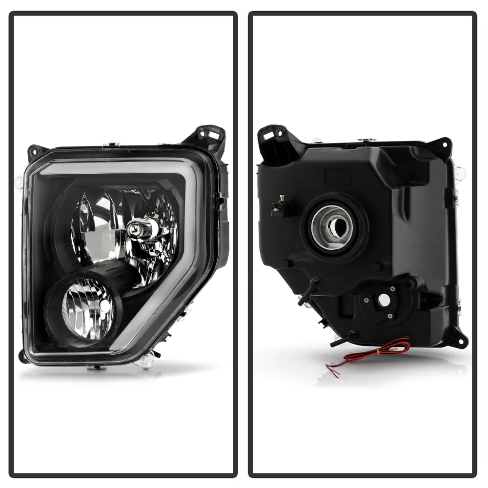 Spyder Auto 9053023 Crystal Headlight Set w/ Light Bar - Black product image