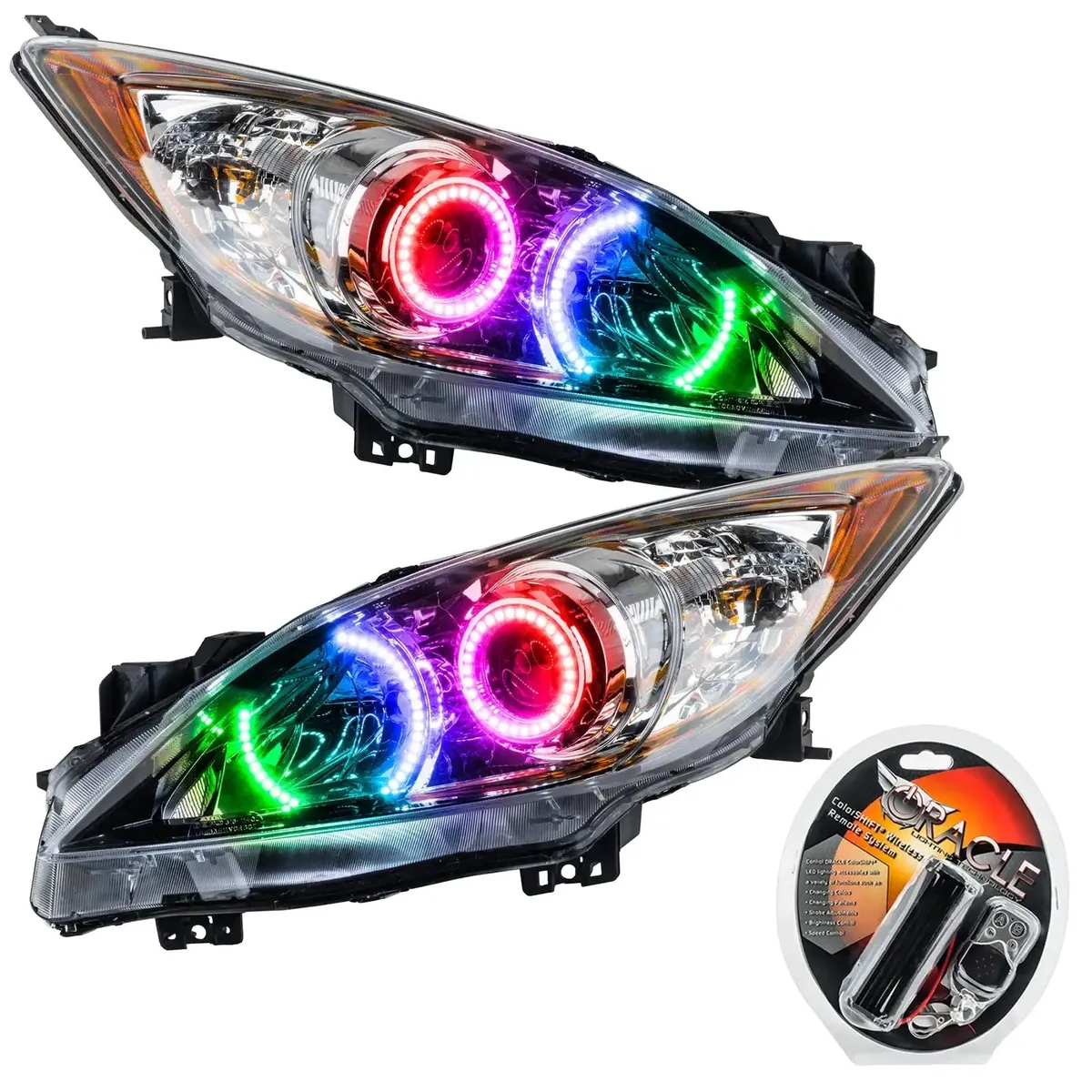 ORACLE Lighting 2010-2013 Mazda 3 Pre-Assembled LED Halo Headlights - Non-HID product image