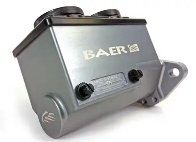 Baer Brake Systems ReMaster Master Cylinder 2-Bolt GM/Ford, Gray Anodized Finish, Left Port, 0.9375" (15/16") Bore